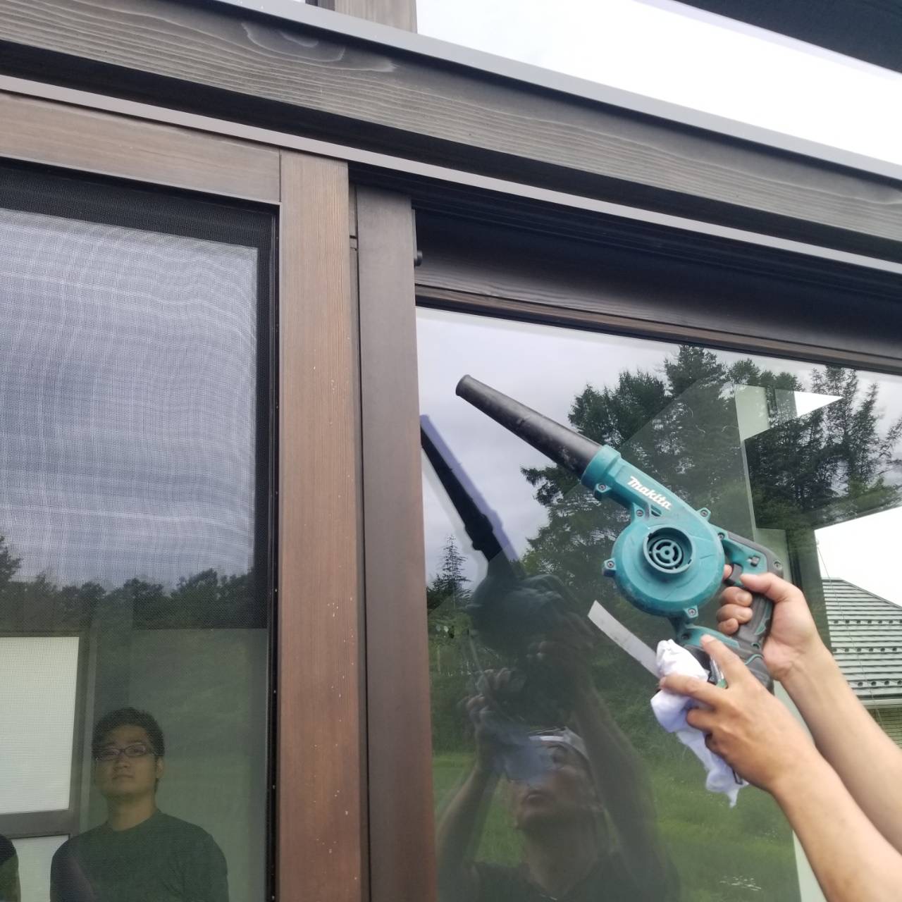 山梨県某所の木製サッシ修繕：施工事例